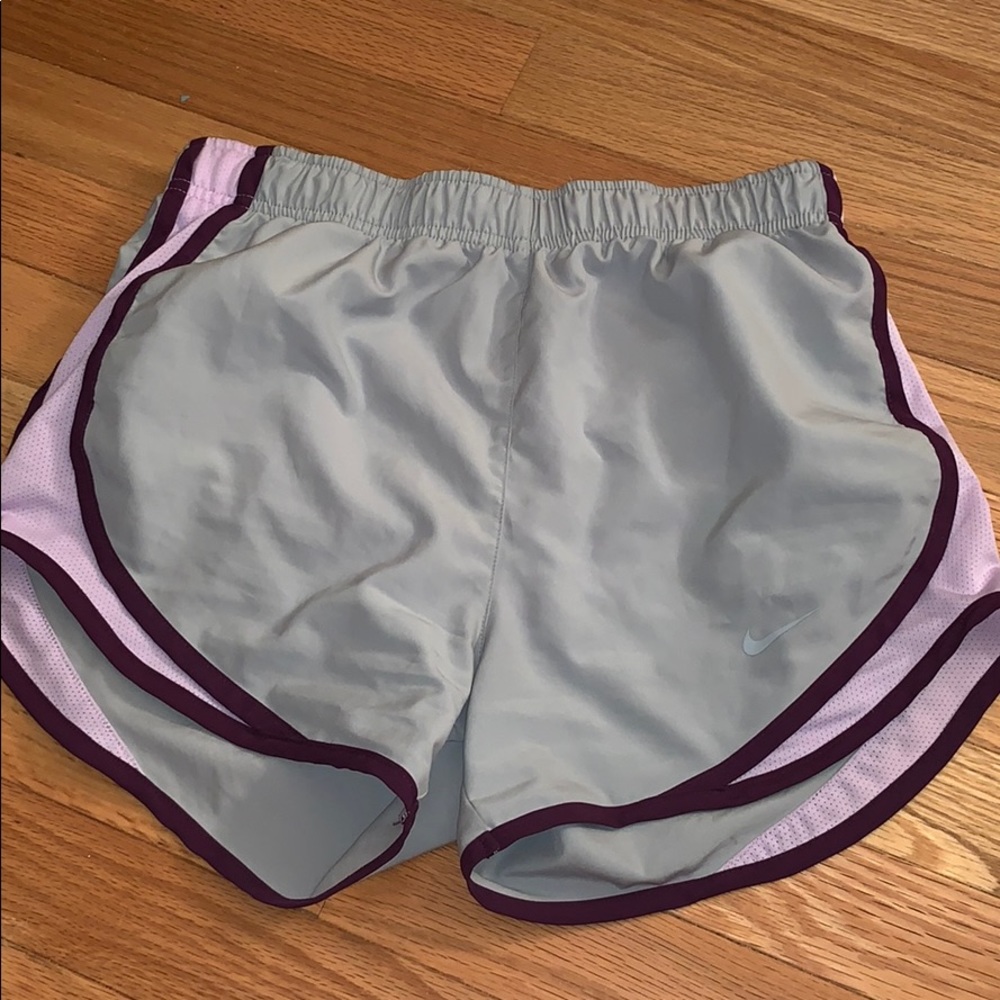 Grey/ purple Nike Women’s dry fit shorts